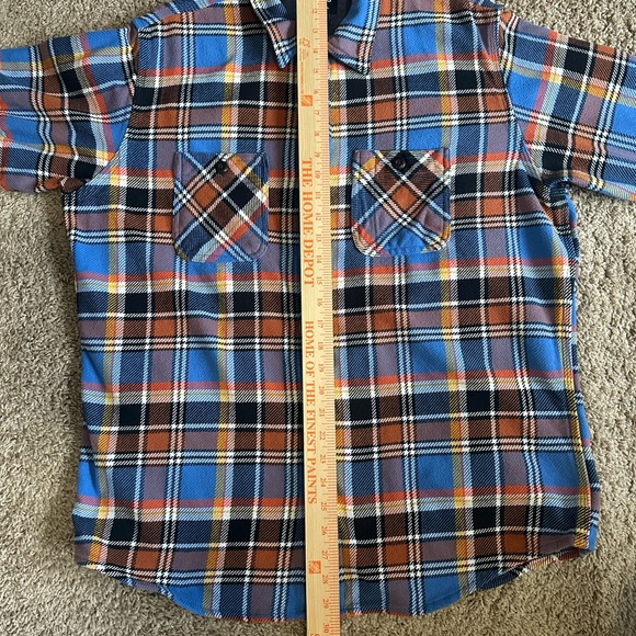 LANDS' END Men's Traditional Fit Plaid Flannel Button Down L 42-44 CabinCore - Picture 6 of 11